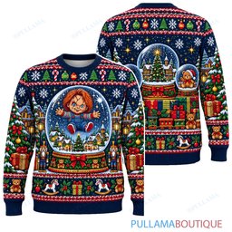 Chucky Christmas Snow Globe ugly christmas sweater