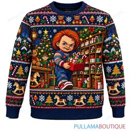 Chucky Christmas Toy Store ugly christmas sweater