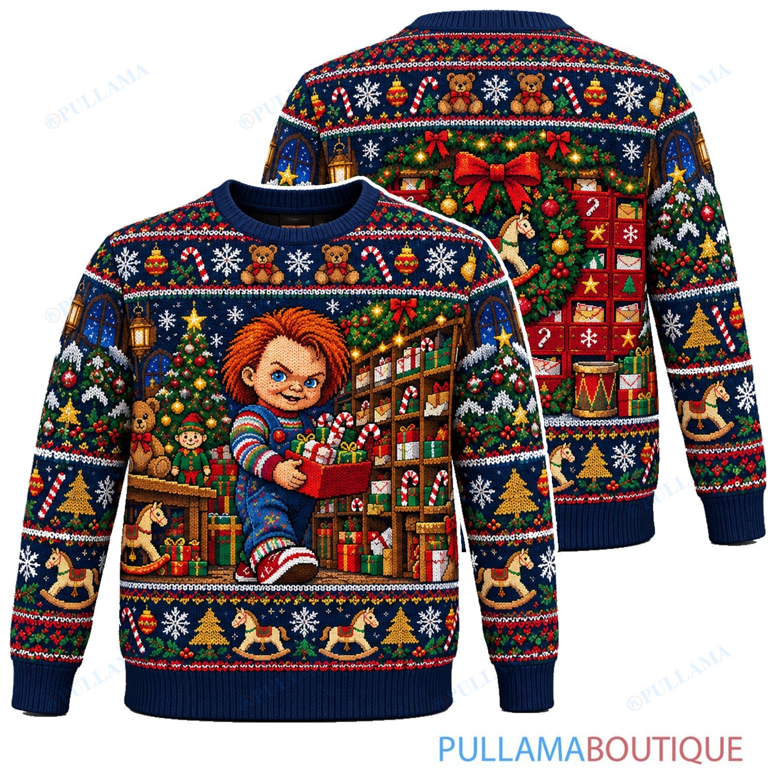 Chucky Christmas Toy Store ugly christmas sweater