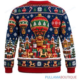 Chucky Holiday Hot Air Balloon ugly christmas sweater