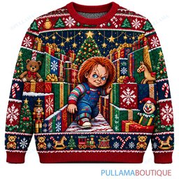 Chucky Christmas Gift Maze ugly christmas sweater