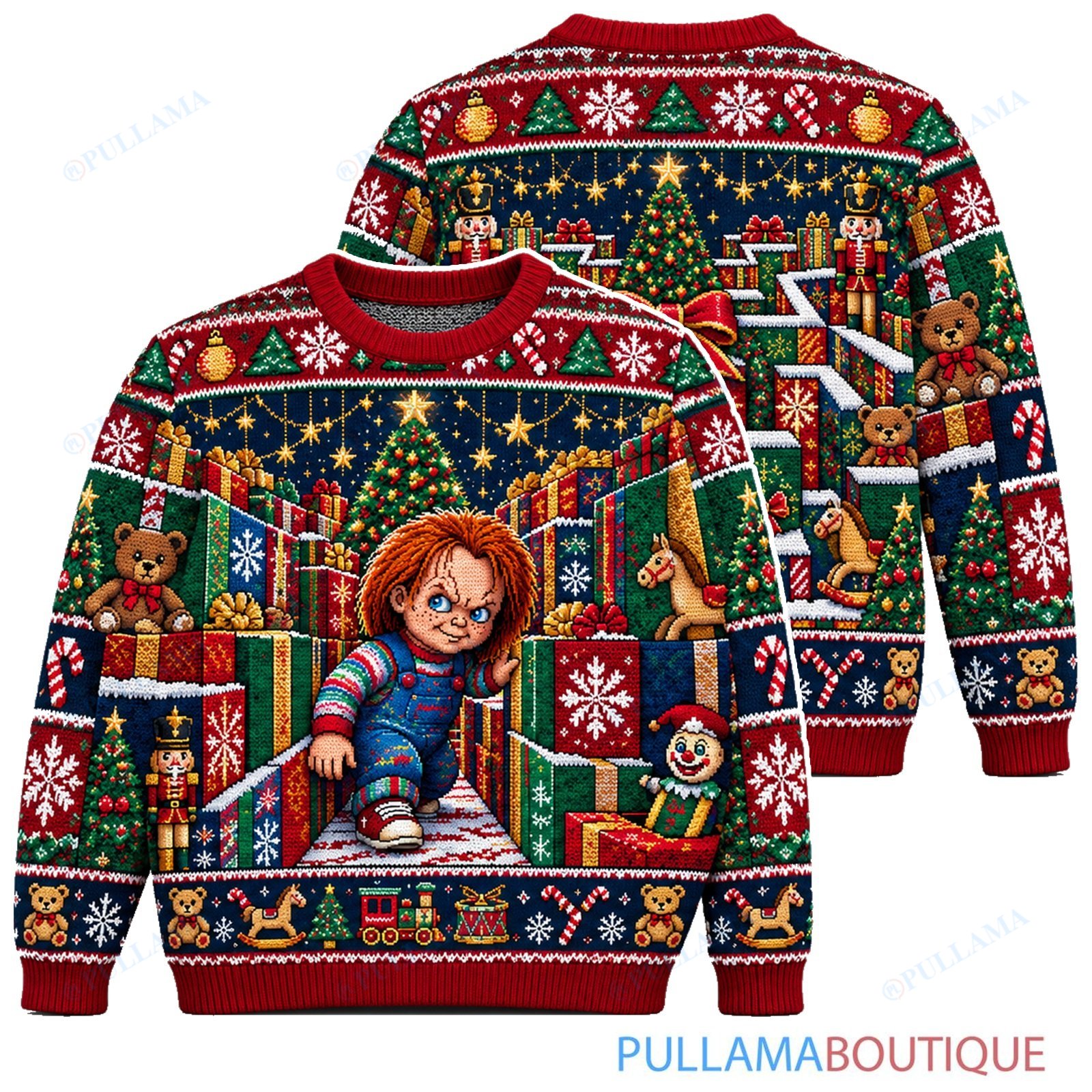 Chucky Christmas Gift Maze ugly christmas sweater