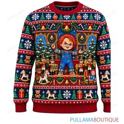 Chucky Holiday Toy Orchestra ugly christmas sweater