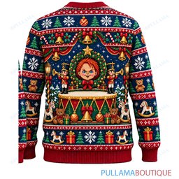 Chucky Holiday Toy Orchestra ugly christmas sweater