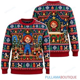 Chucky Holiday Toy Orchestra ugly christmas sweater