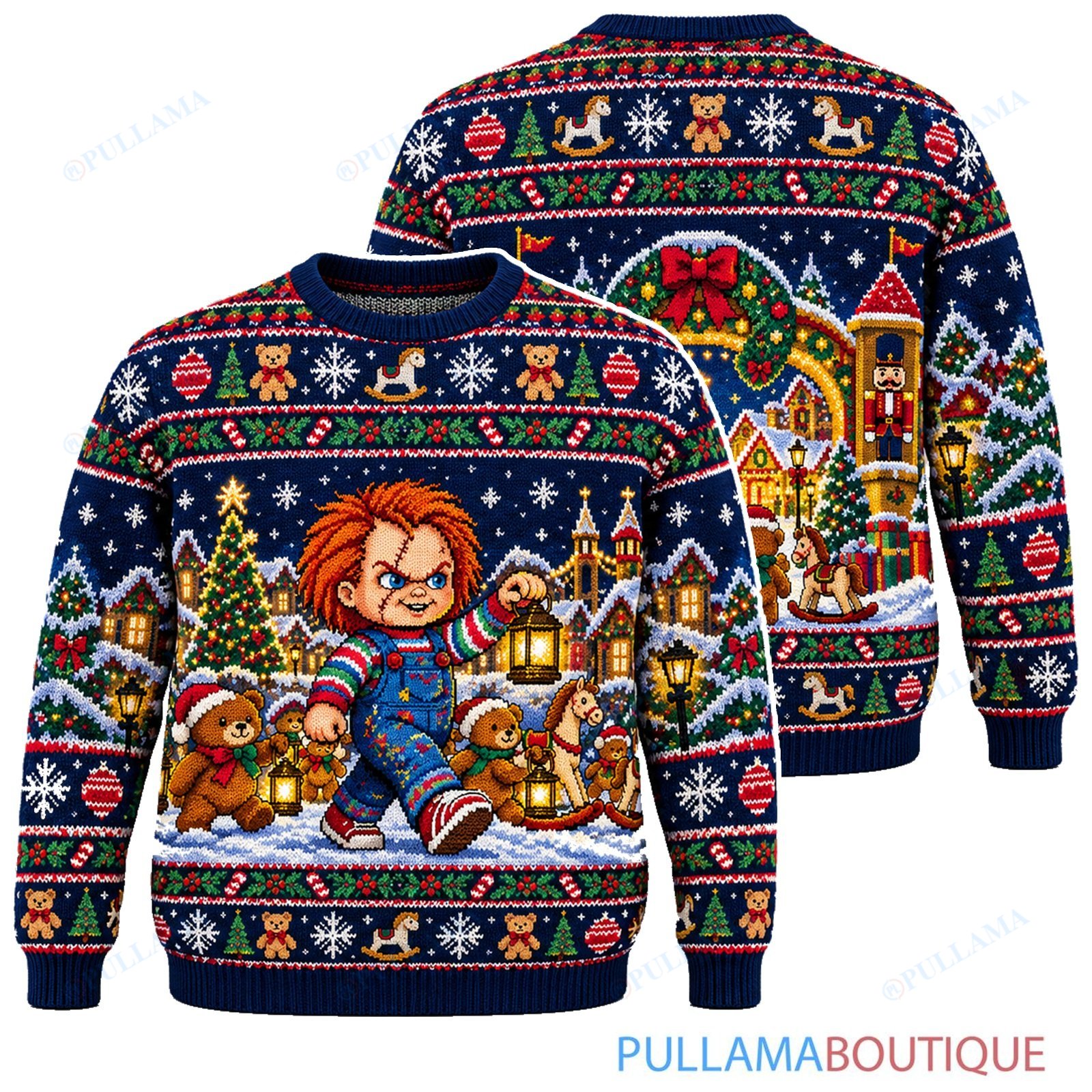 Chucky Christmas Lantern Walk ugly christmas sweater
