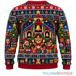 Chucky Christmas Teddy Bear Party ugly christmas sweater