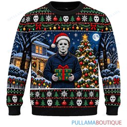Michael Myers Haddonfield Christmas Gift ugly christmas sweater