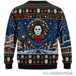 Michael Myers Haddonfield Christmas Gift ugly christmas sweater