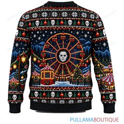 Michael Myers Holiday Ferris Wheel ugly christmas sweater