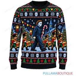 Michael Myers Nutcracker Christmas Parade ugly christmas sweater