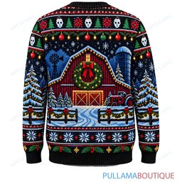 Michael Myers Holiday Gift Train ugly christmas sweater