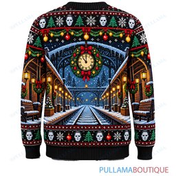 Michael Myers Holiday Railway Station ugly christmas sweater