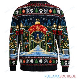 Michael Myers Christmas Hedge Maze ugly christmas sweater