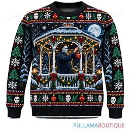 Michael Myers Christmas Carol Gazebo ugly christmas sweater