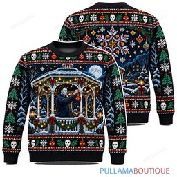 Michael Myers Christmas Carol Gazebo ugly christmas sweater