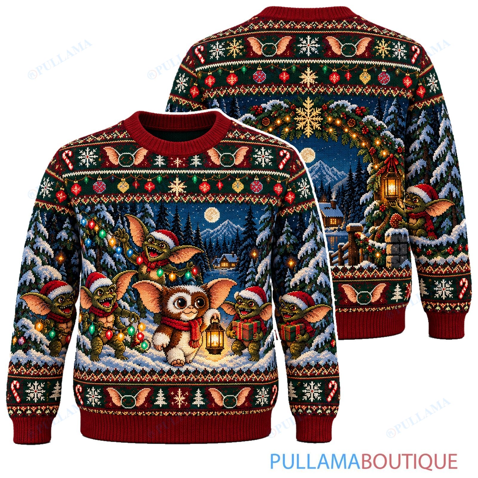 Gremlins Christmas Lantern Walk ugly christmas sweater