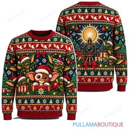 Gremlins Christmas Gift Box Surprise ugly christmas sweater