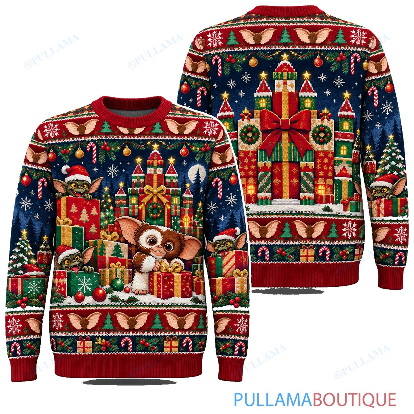 Gremlins Christmas Toy Castle ugly christmas sweater