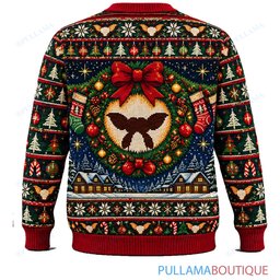 Gremlins Cozy Christmas Fireplace ugly christmas sweater