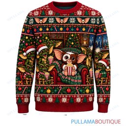 Gremlins Christmas Movie Night ugly christmas sweater
