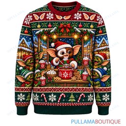 Gremlins Christmas Cocoa Market ugly christmas sweater