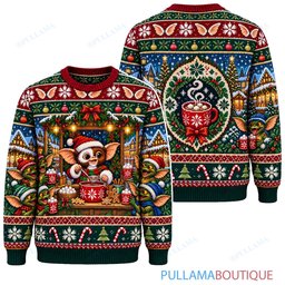 Gremlins Christmas Cocoa Market ugly christmas sweater