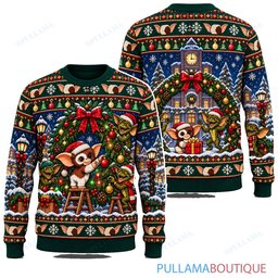 Gremlins Christmas Wreath Workshop ugly christmas sweater