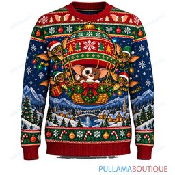 Gremlins Holiday Hot Air Balloon ugly christmas sweater
