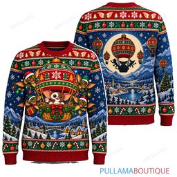 Gremlins Holiday Hot Air Balloon ugly christmas sweater