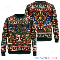 Gremlins Christmas Bell Choir ugly christmas sweater