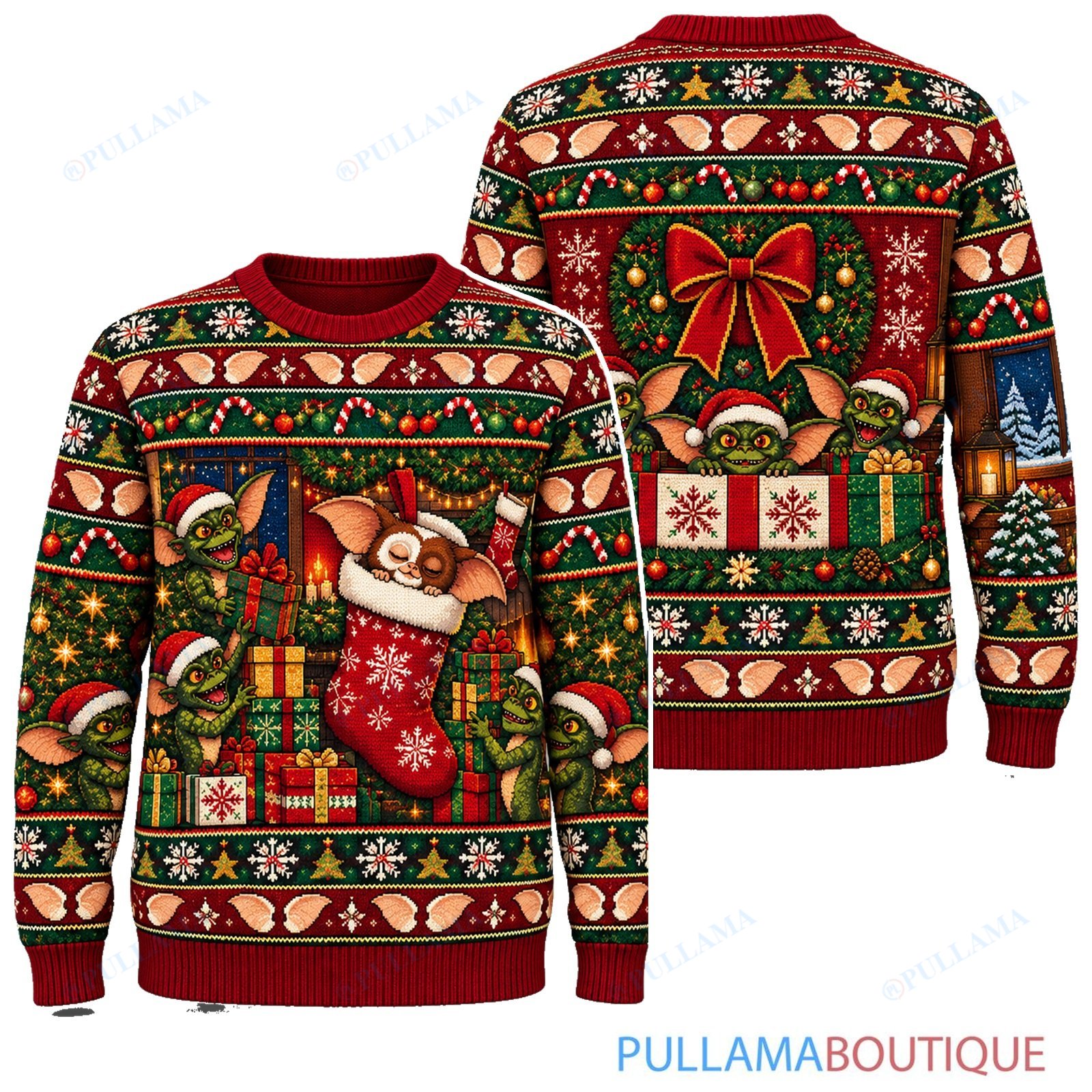 Gremlins Holiday Stocking Surprise ugly christmas sweater