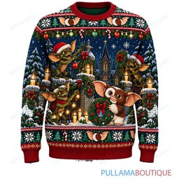 Gremlins Christmas Wreath Delivery ugly christmas sweater