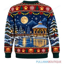 Garfield Holiday Ice Skating ugly christmas sweater