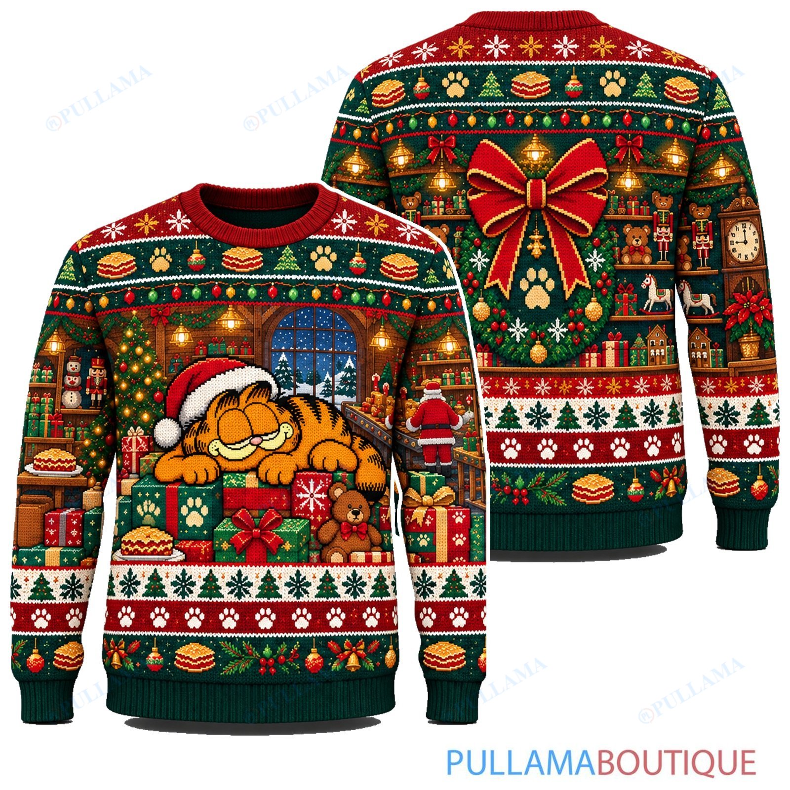 Garfield Christmas Gift Nap ugly christmas sweater