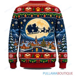 Garfield Santa Sleigh Ride ugly christmas sweater