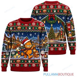 Garfield Christmas Lantern Walk ugly christmas sweater