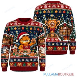 Garfield Christmas Cookie Champion ugly christmas sweater