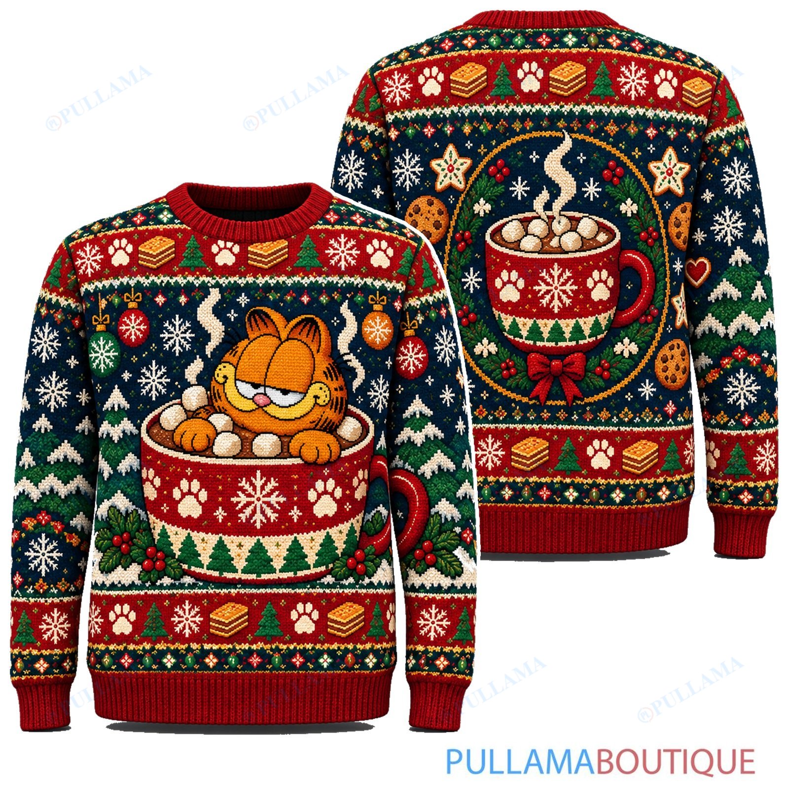 Garfield Christmas Cocoa Cup ugly christmas sweater