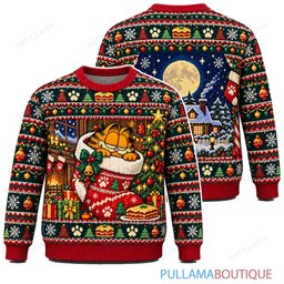 Garfield Holiday Stocking Nap ugly christmas sweater