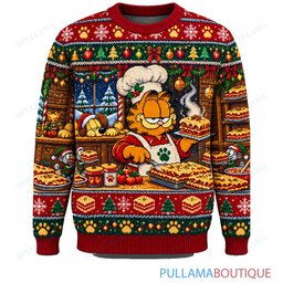 Garfield Holiday Lasagna Bakery ugly christmas sweater