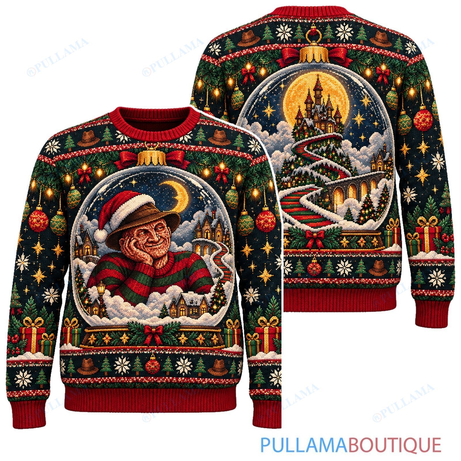 Freddy Krueger Christmas Ornament Dream ugly christmas sweater