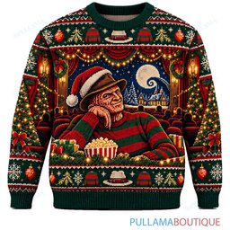 Freddy Krueger Christmas Dream Theater ugly christmas sweater
