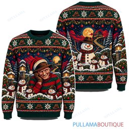 Freddy Krueger Snowman Dream ugly christmas sweater