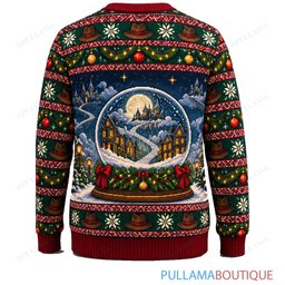 Freddy Krueger Moonlit Snow Globe ugly christmas sweater