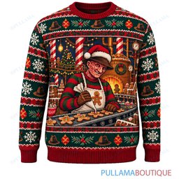 Freddy Krueger Holiday Cookie Bakery ugly christmas sweater
