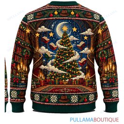 Freddy Krueger Christmas Storybook Library ugly christmas sweater
