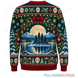 Jason Voorhees Santa Sleigh Ride ugly christmas sweater