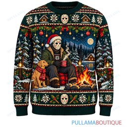 Jason Voorhees Christmas Bell Tower ugly christmas sweater