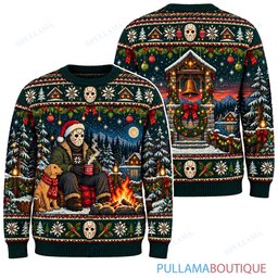 Jason Voorhees Christmas Bell Tower ugly christmas sweater